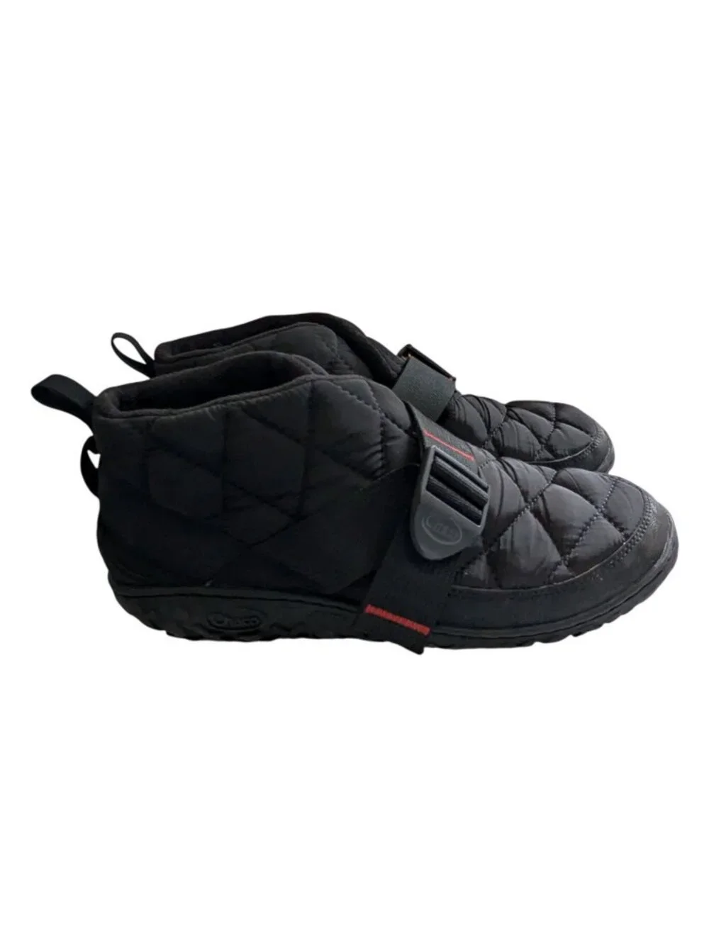 Chaco Mens 9 Ramble Puff Black Quilted Camp Slipper Boots Shoes